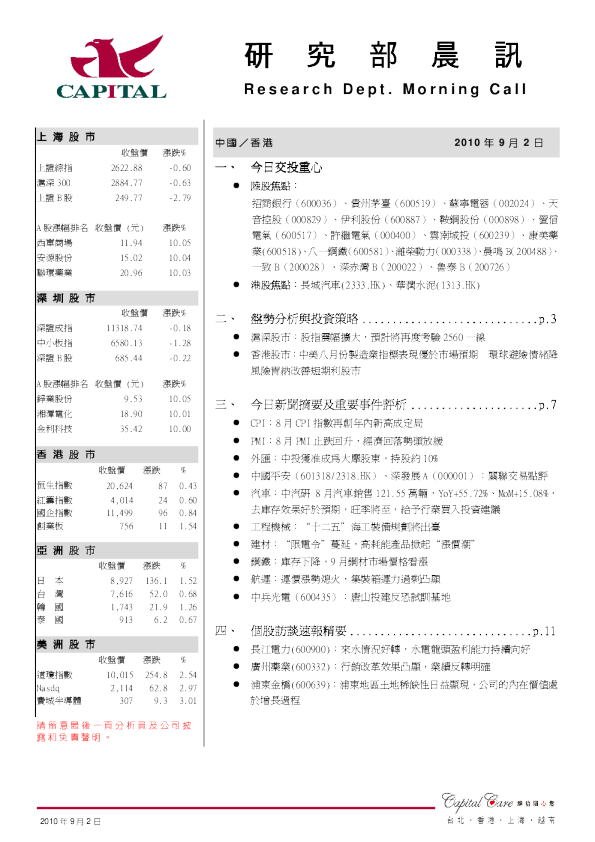 群益证券研究部晨讯