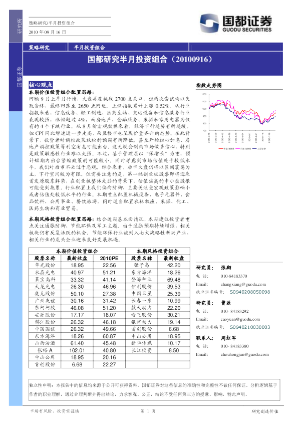 国都研究半月投资组合