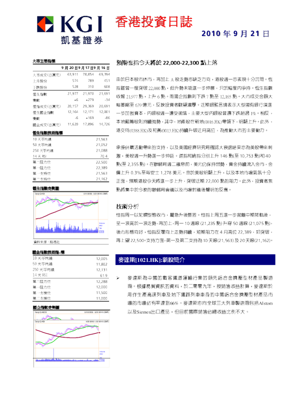 凯基证券每日投资日志