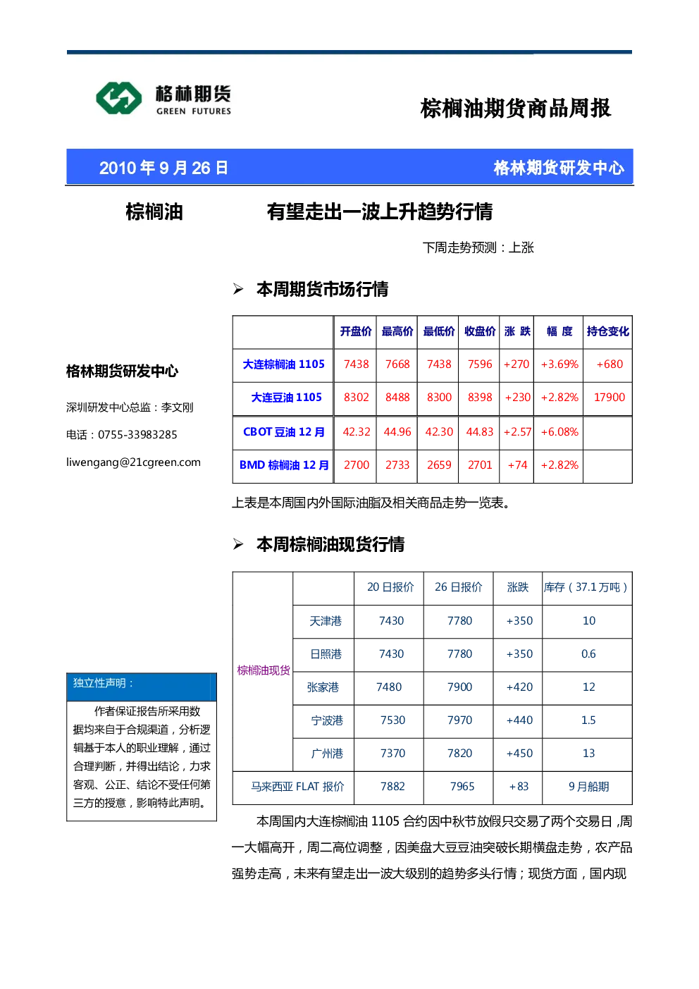 报告封面