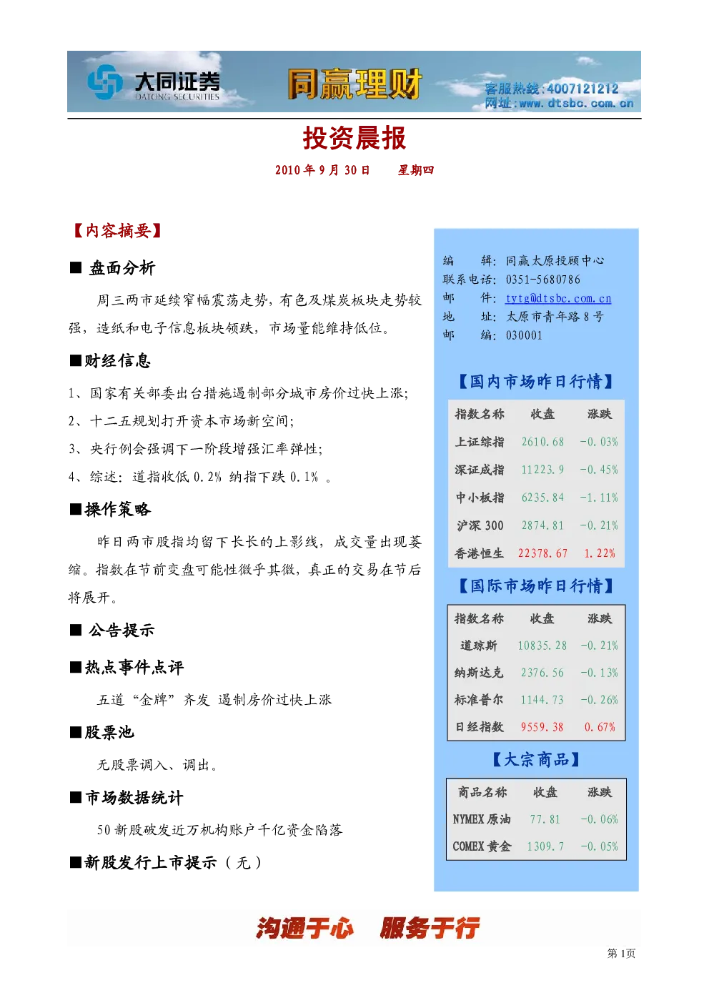 报告封面