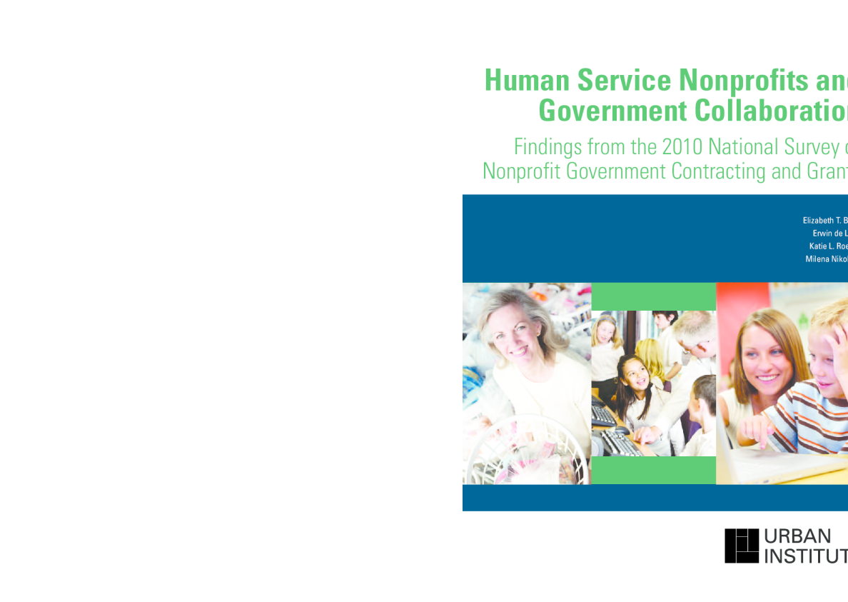 Human service nonprofits and government collaboration findings from