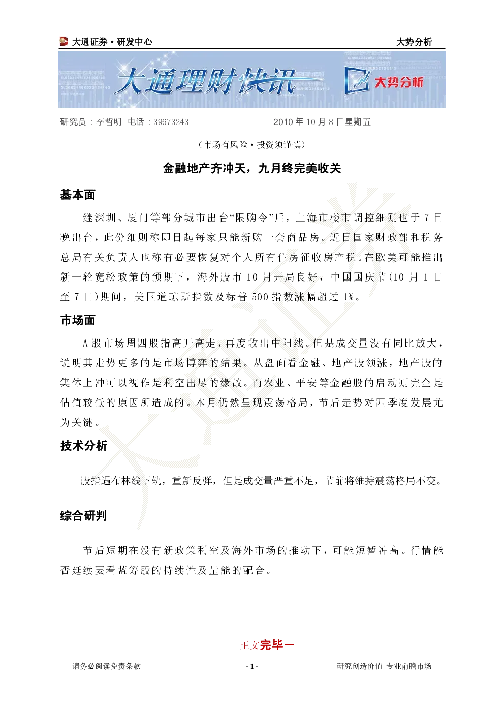 报告封面
