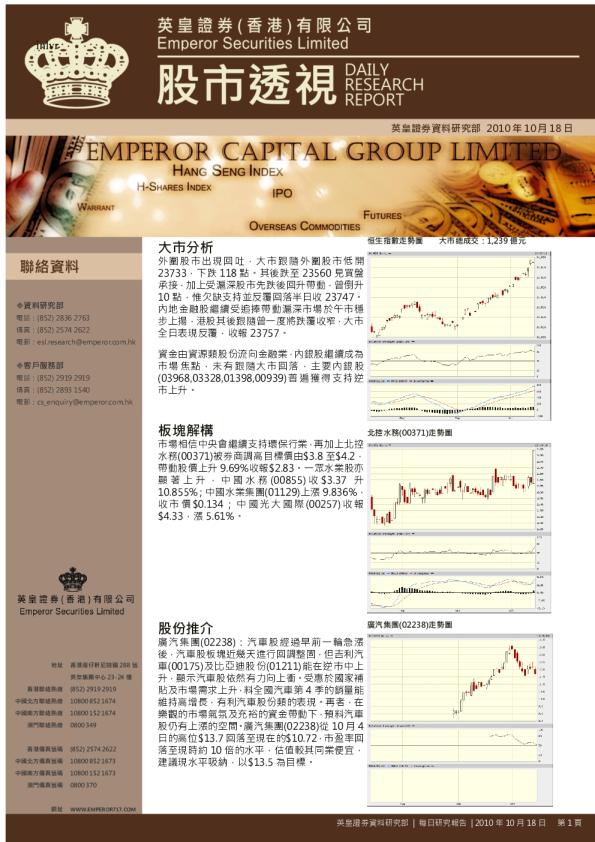 英皇证券每日评论