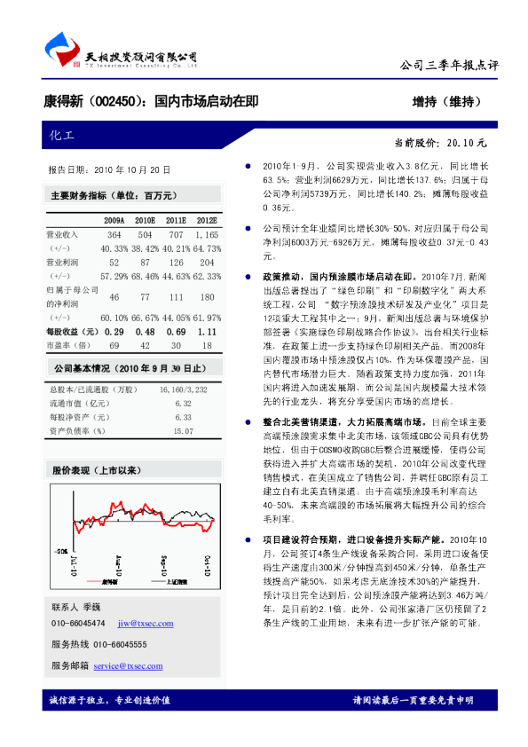 康得新(002450)：国内市场启动在即