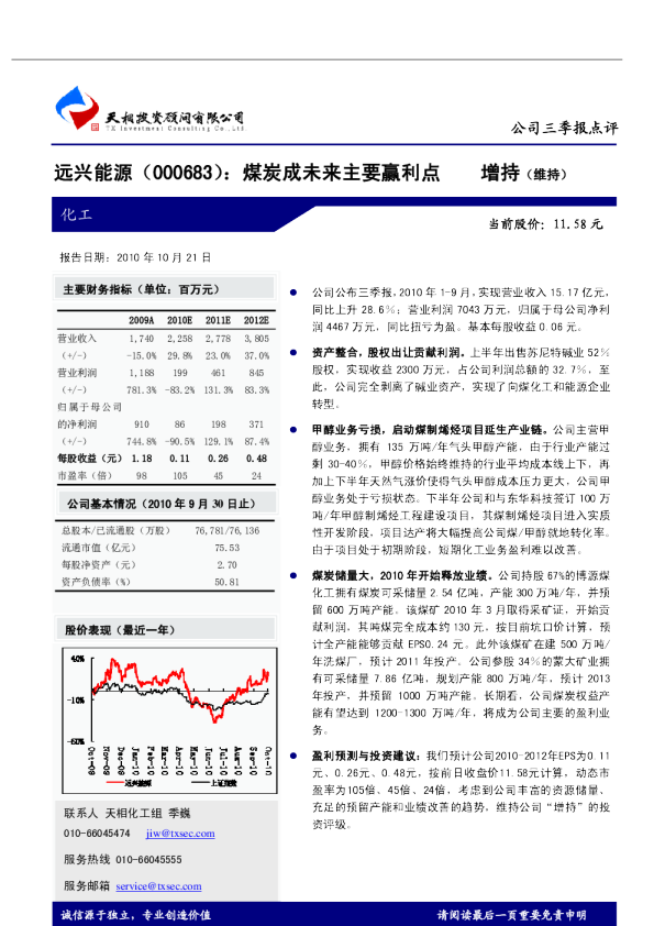 煤炭成未来主要赢利点