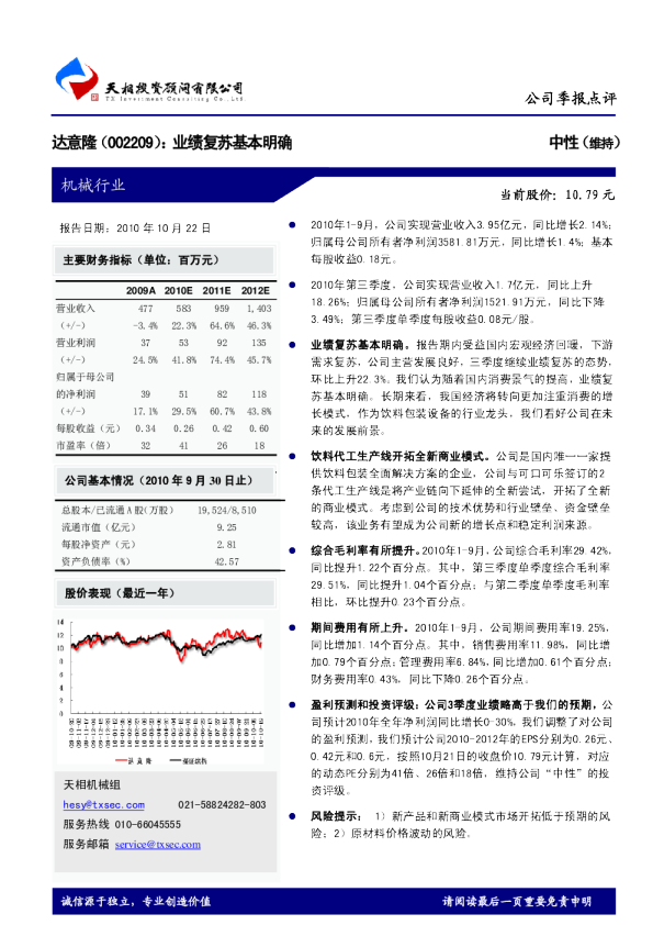 业绩复苏基本明确