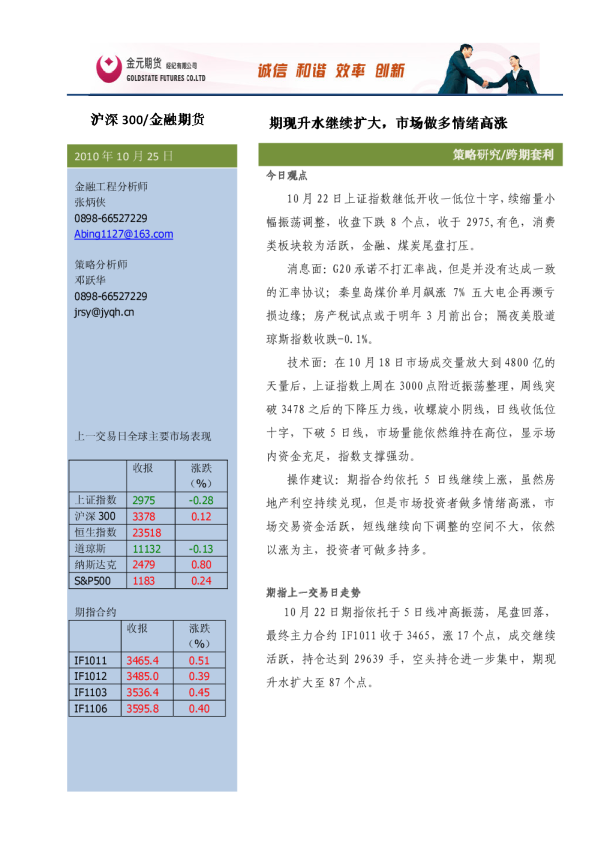 沪深300/金融期货