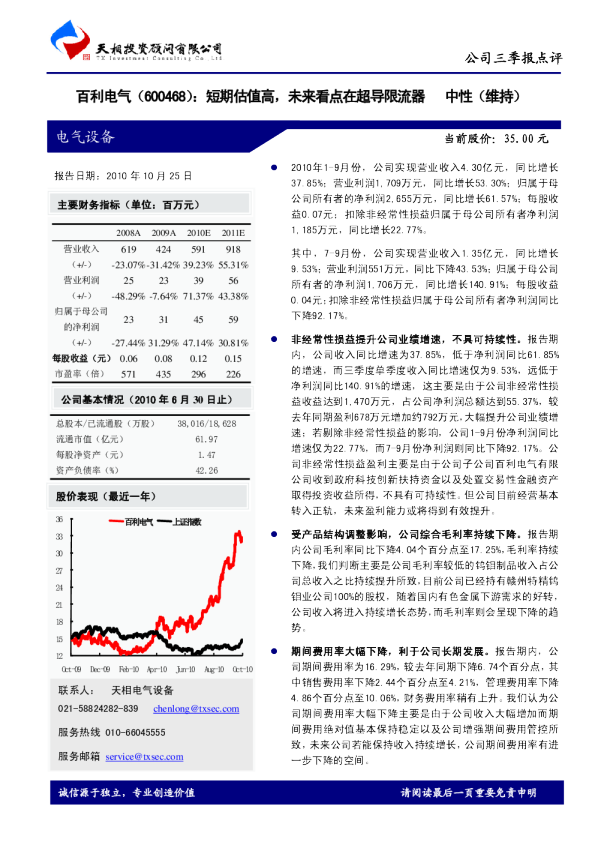 短期估值高，未来看点在超导限流器