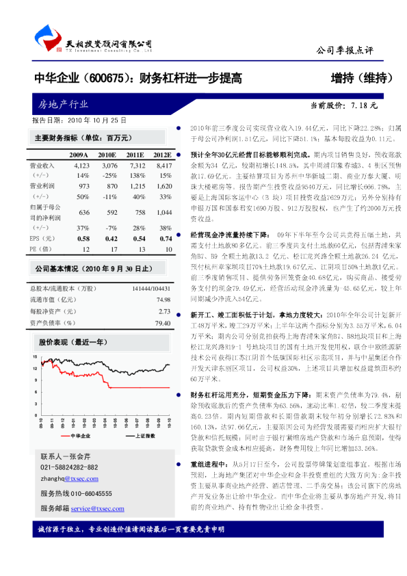财务杠杆进一步提高