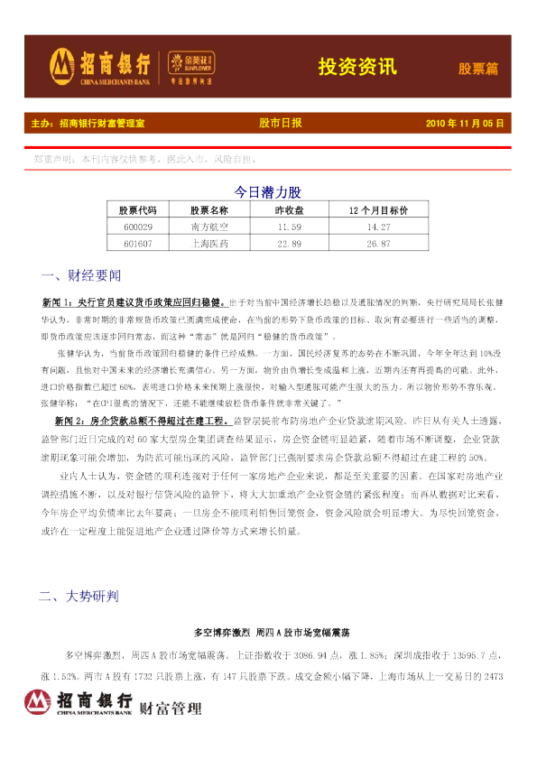 金葵花投资资讯股票篇