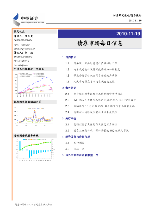 债券市场每日信息