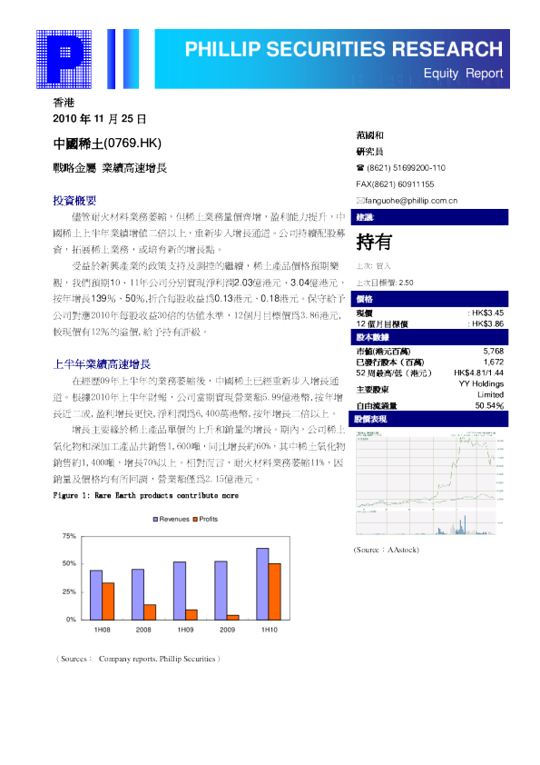 中国稀土：战略金属,业绩高速增长