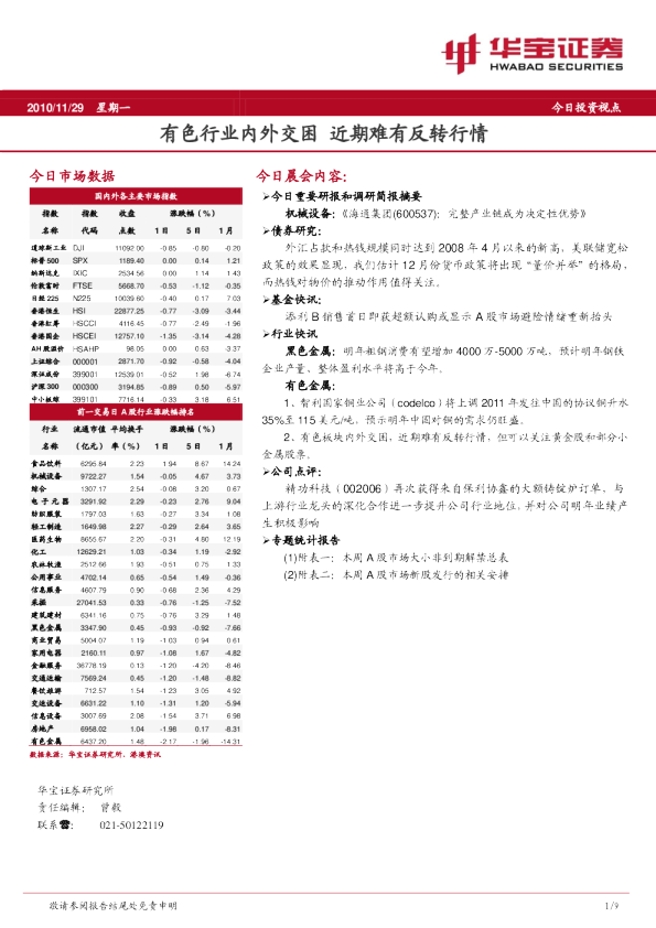 华宝证券华宝晨会