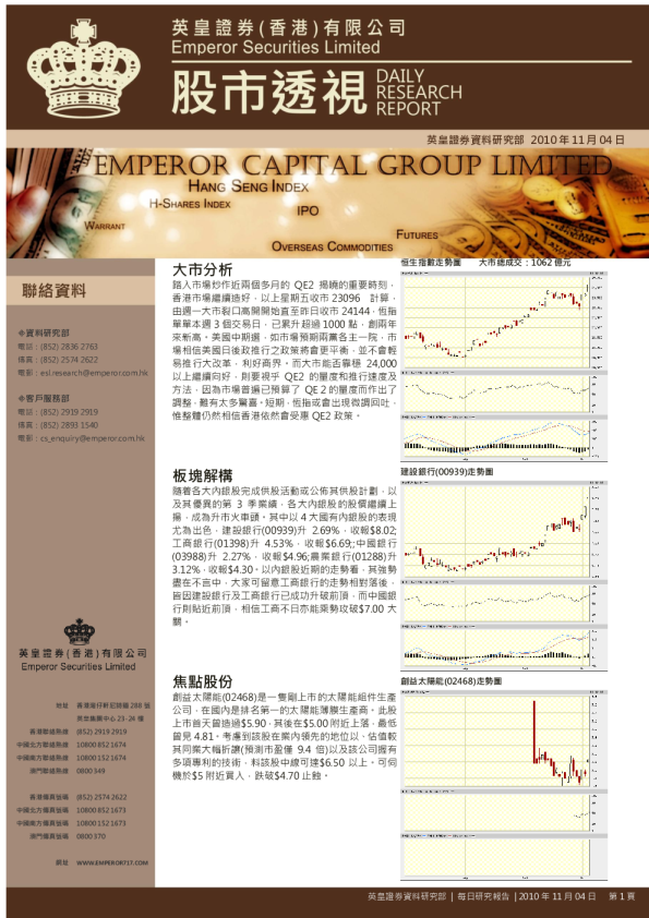 英皇证券股市透视