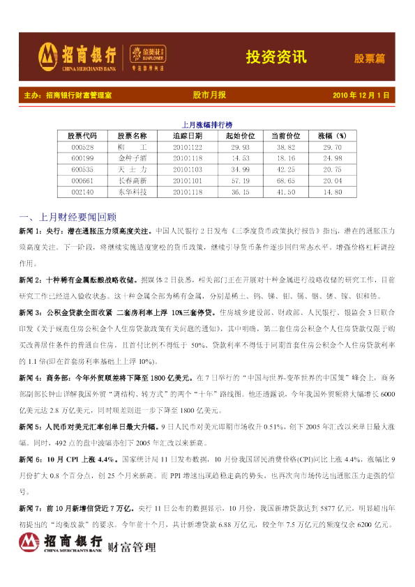 金葵花证券投资资讯-股票篇