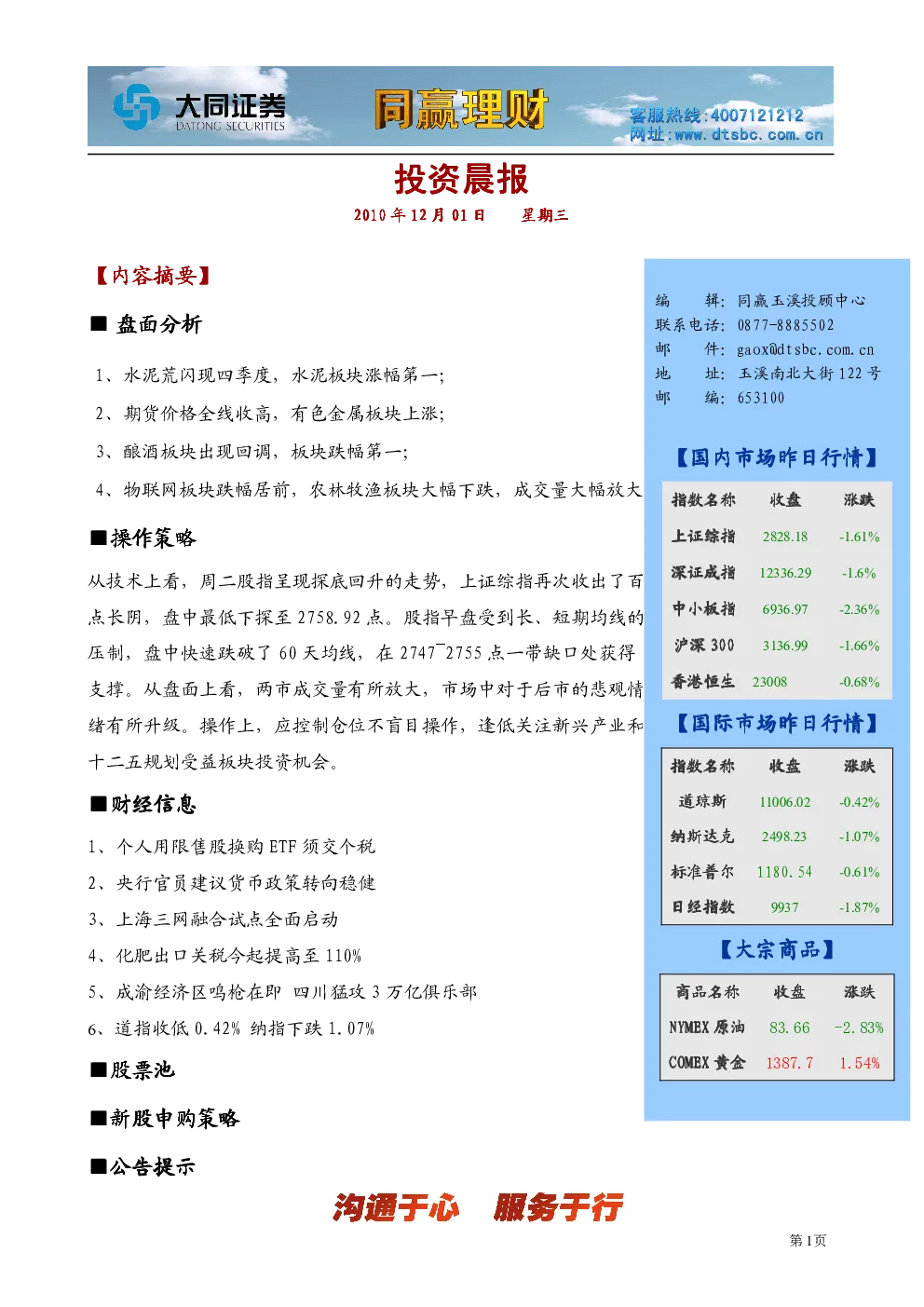 报告封面
