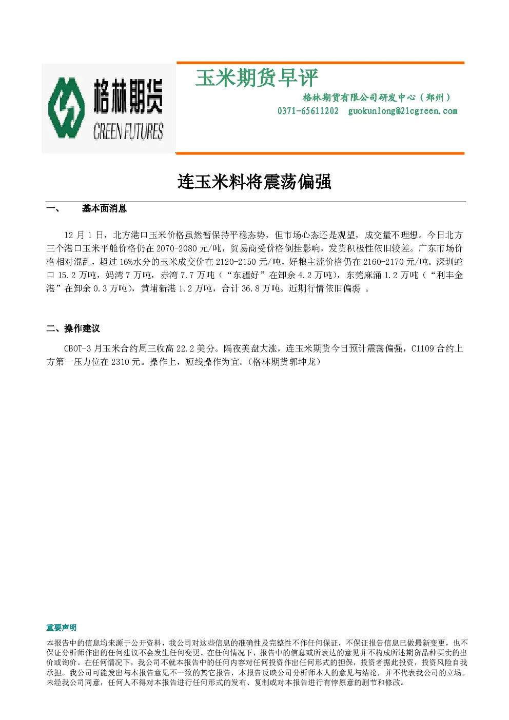 报告封面