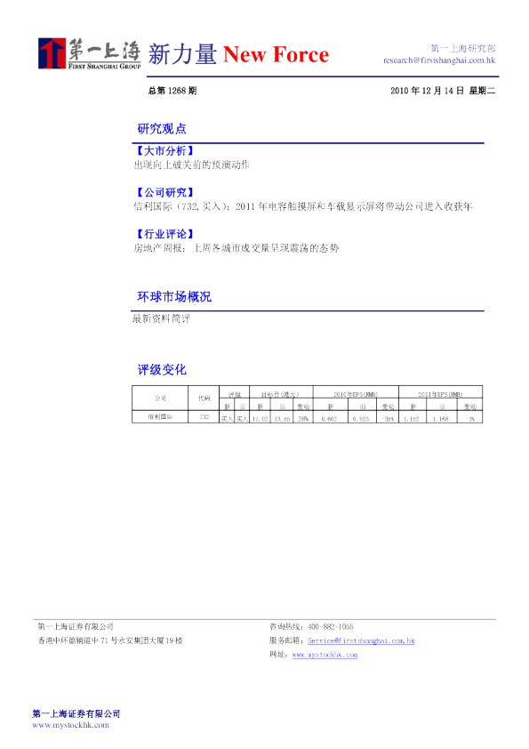 第一上海港股新力量