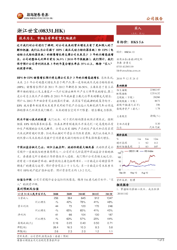 技术为王,市场占有率有望大幅提升