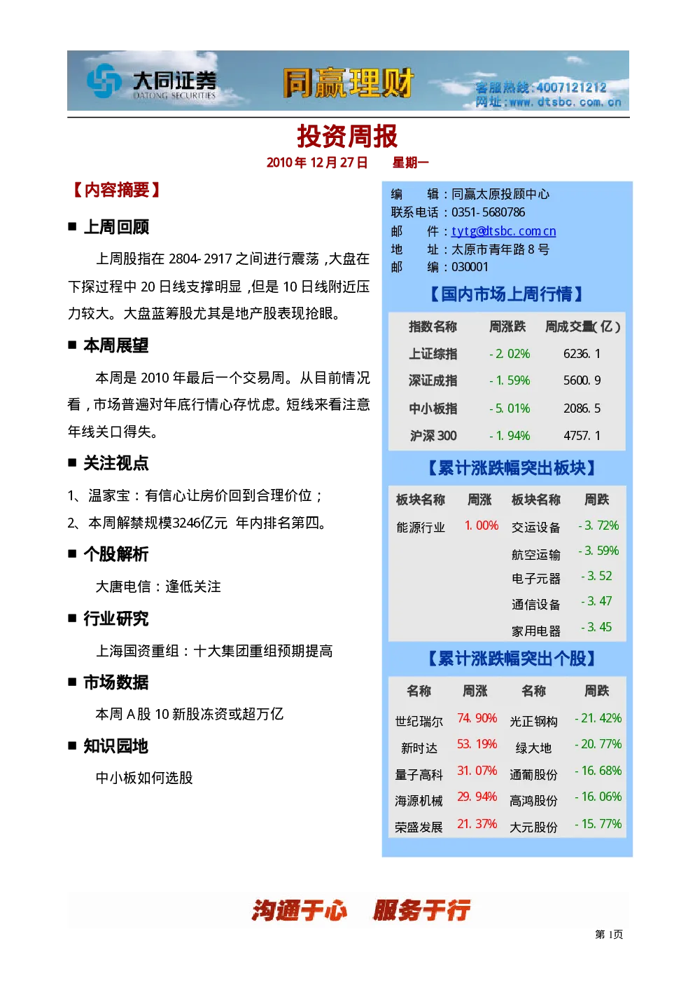 报告封面