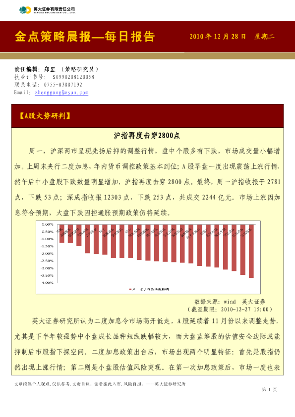 英大证券金点策略晨报
