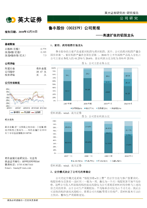 鲁丰股份：高速扩张的铝箔龙头