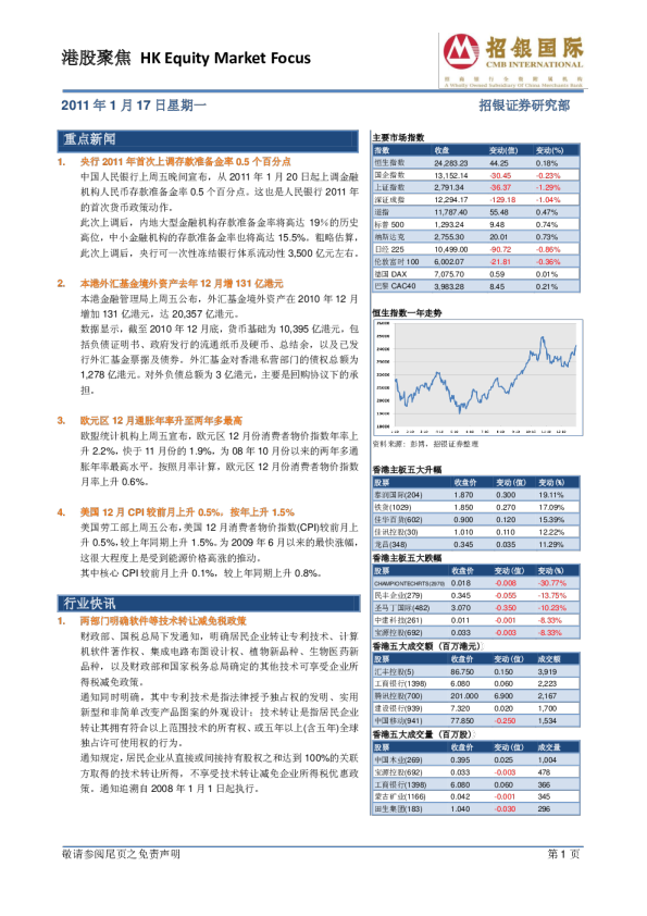 招银国际港股聚焦