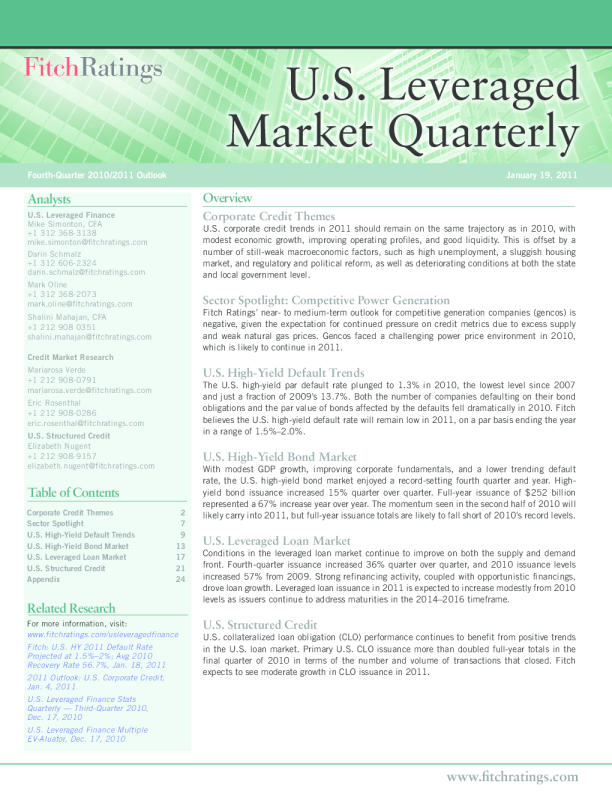 U.S. Leveraged Market Quarterly