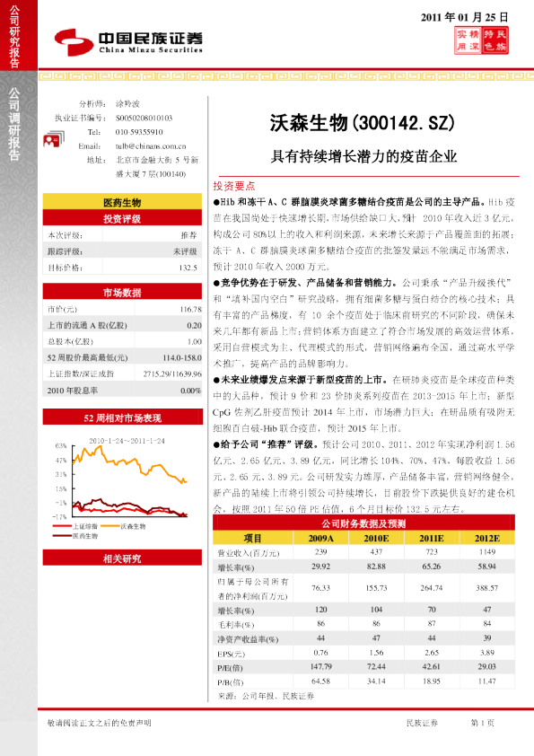具有持续增长潜力的疫苗企业
