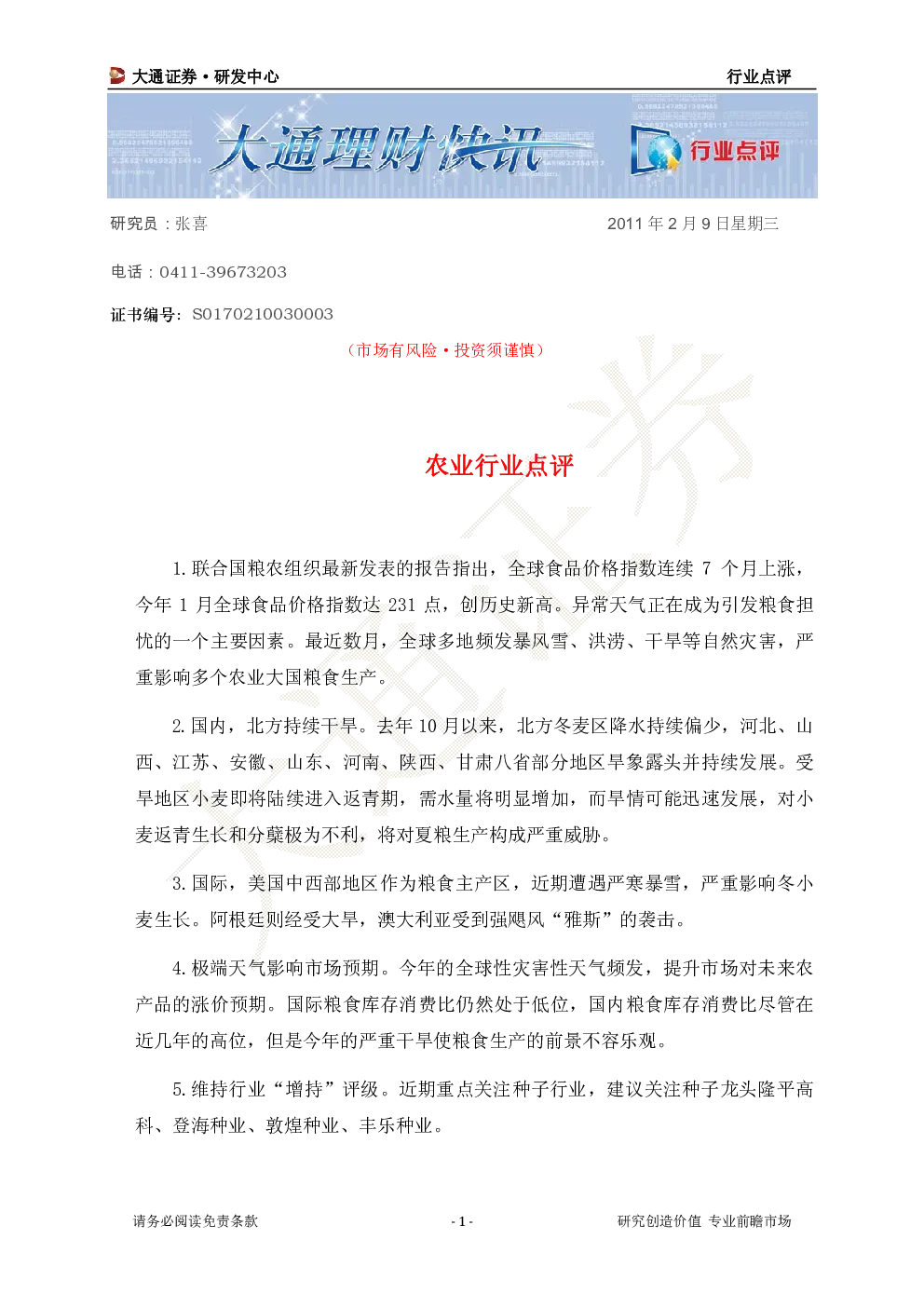 报告封面