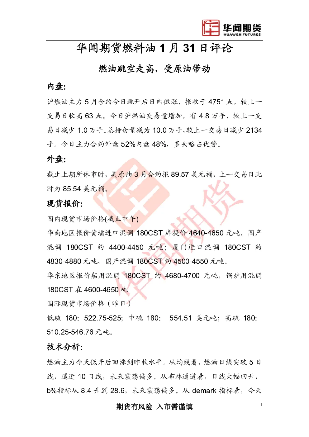 报告封面
