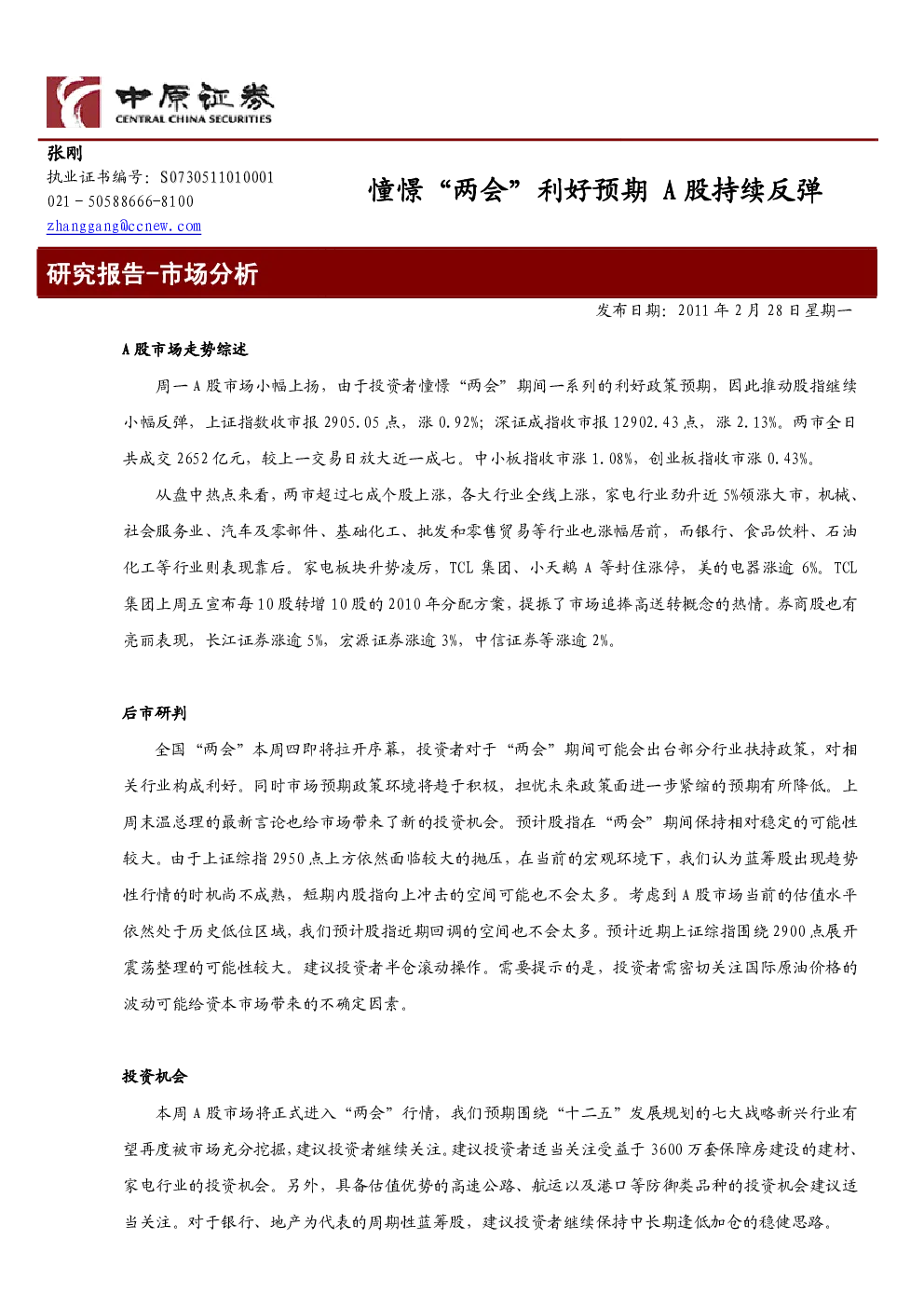 报告封面