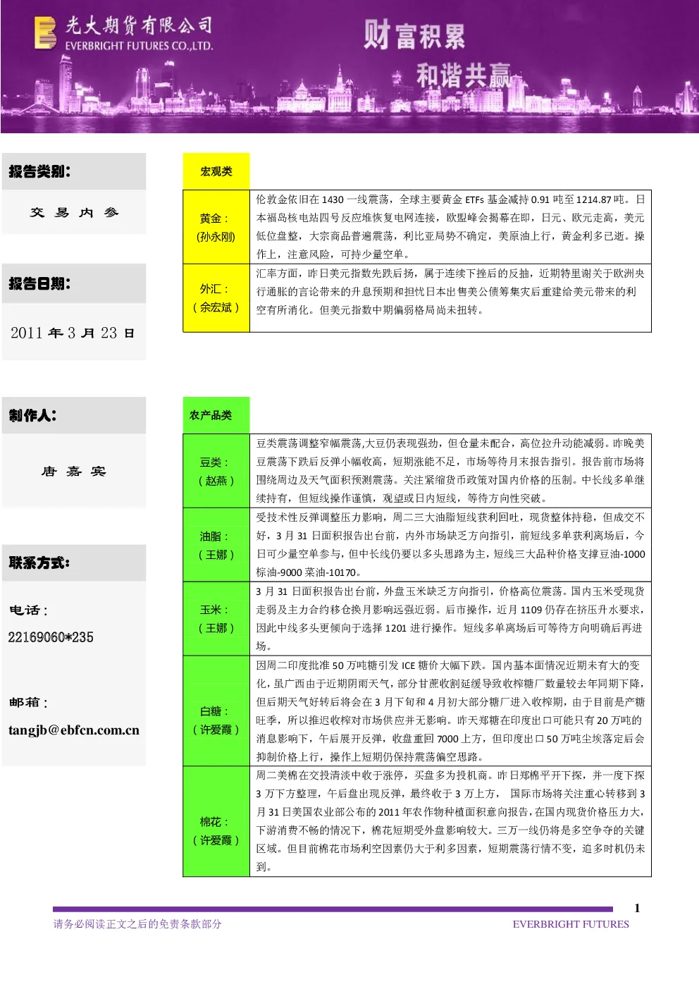 报告封面