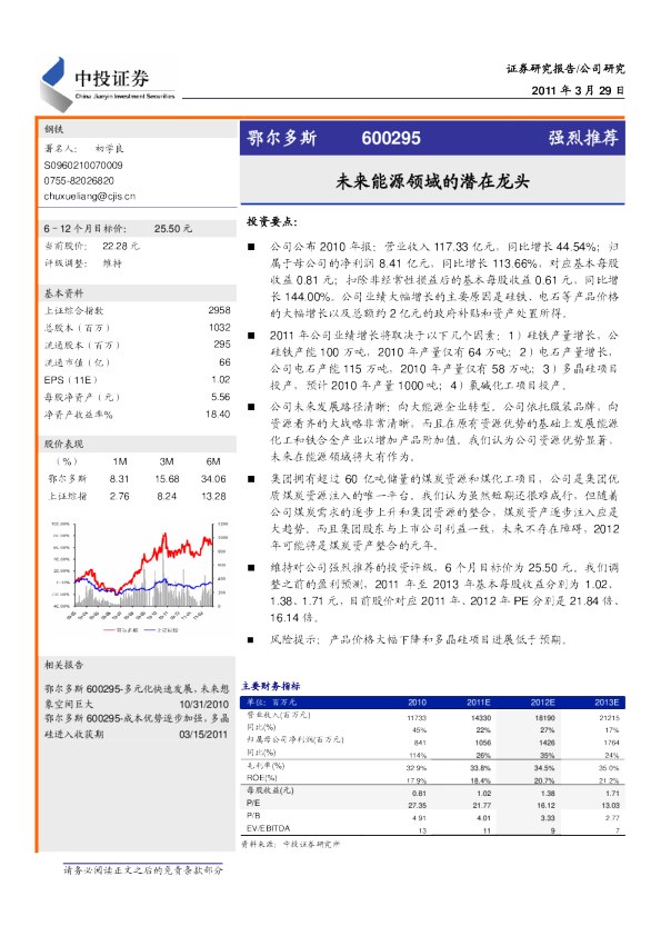 未来能源领域的潜在龙头