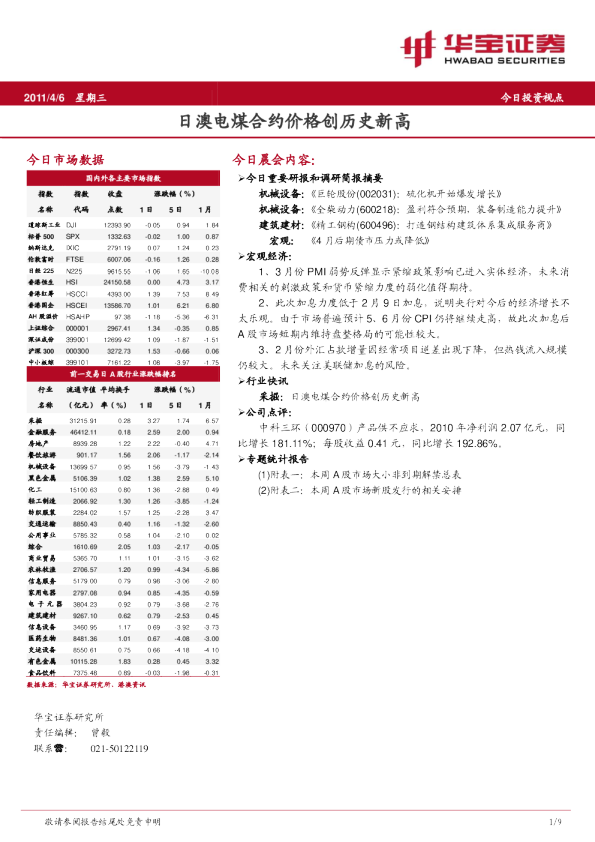 华宝证券华宝晨会