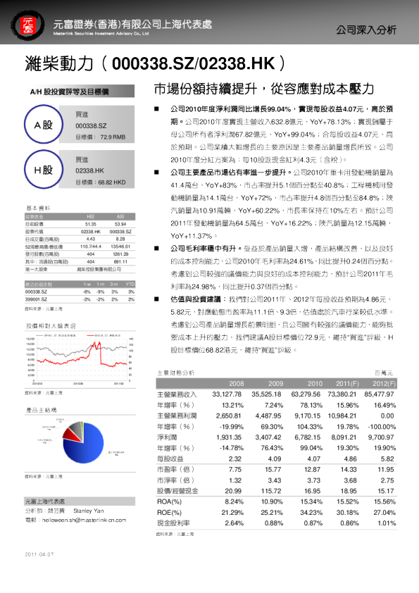 市场份额持续提升,从容应对成本压力