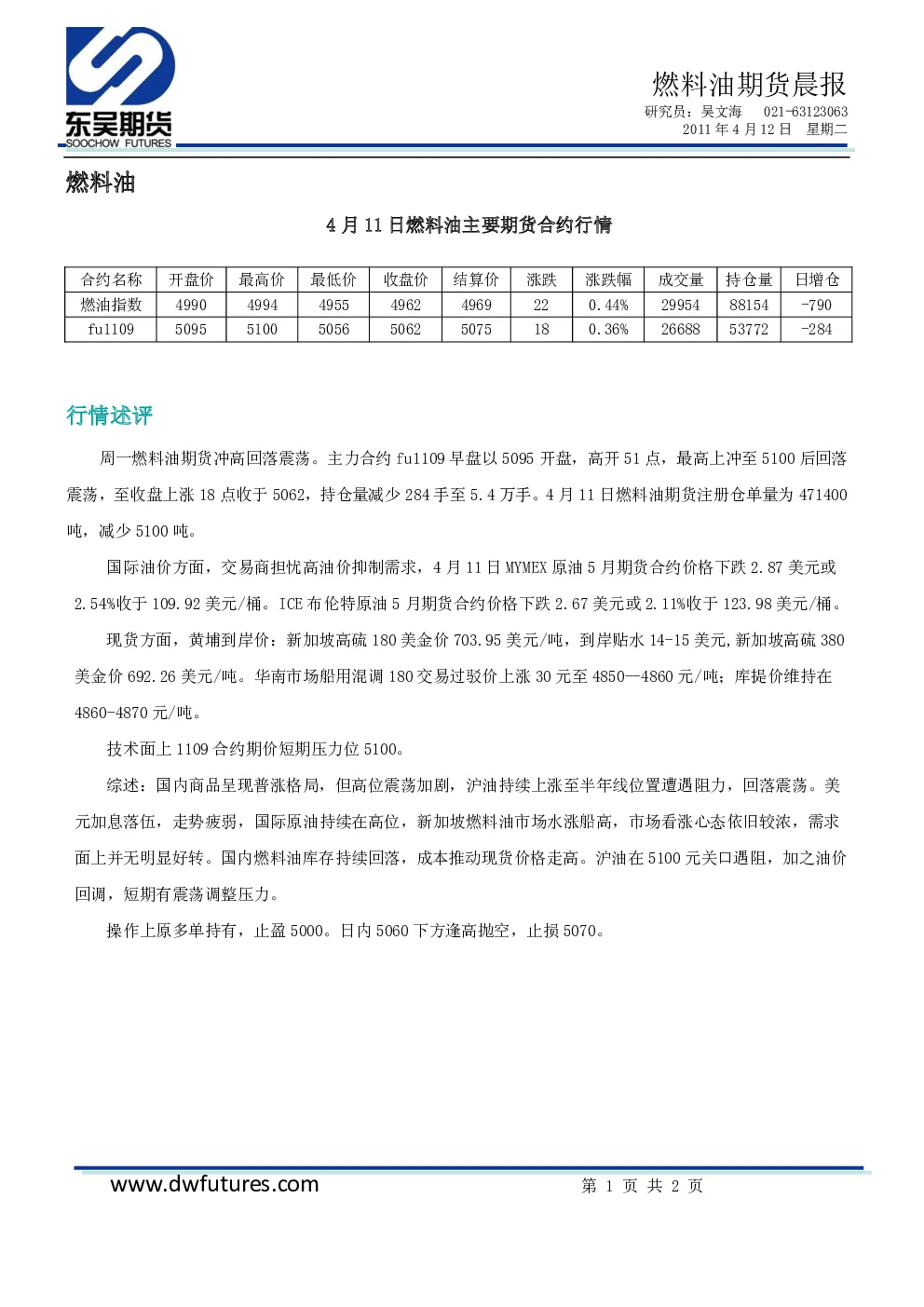报告封面