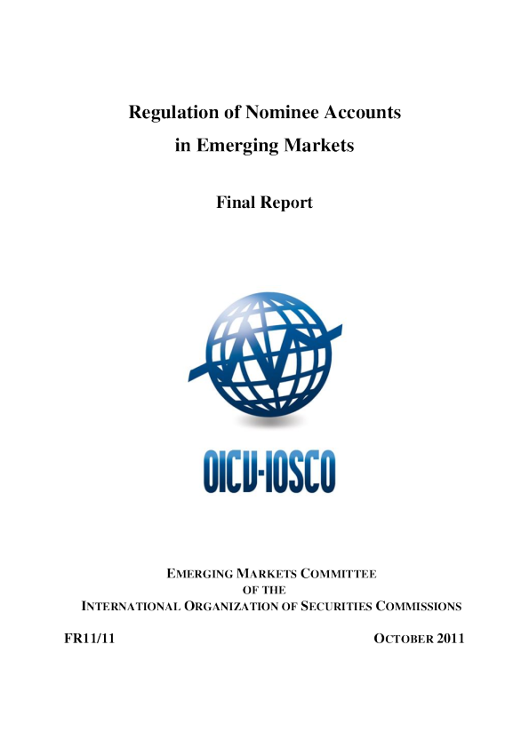 FR11/11 Regulation of Nominee Accounts in Emerging Markets