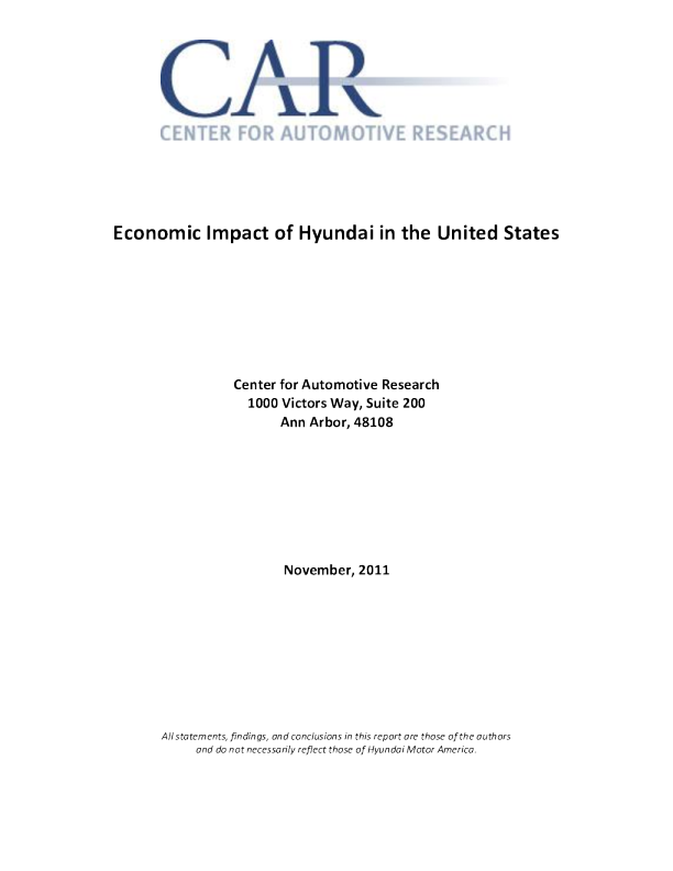 韩国现代汽车在美国的经济影响