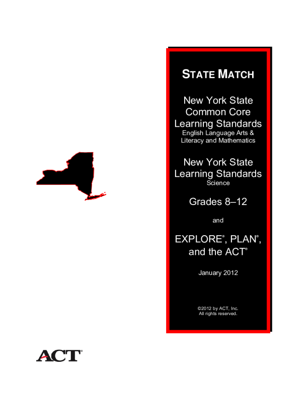 New york state match common core learning standards