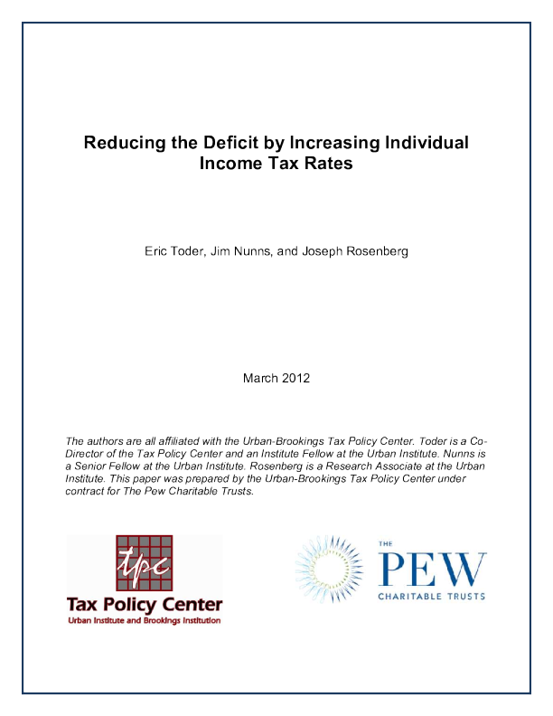 Reducing The Deficit By Increasing Individual Income Tax Rates reducing-the-deficit-by-increasing-individual-income-tax-rates