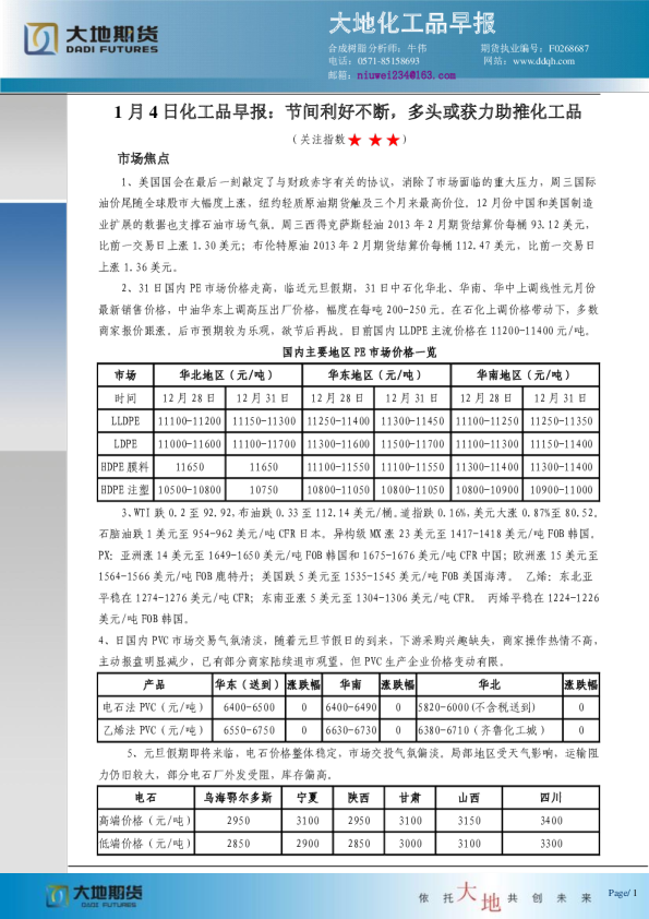 化工品早报：节间利好不断,多头或获力助推化工品