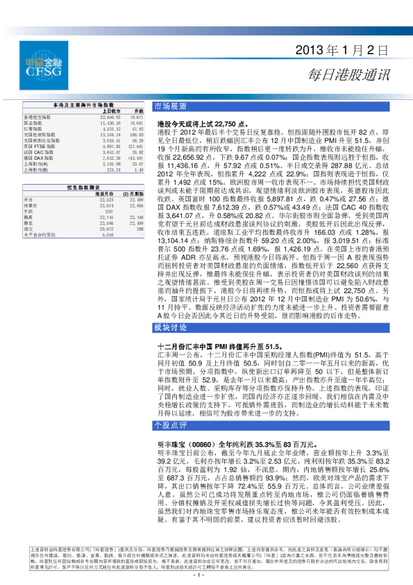 时富证券每日港股通讯