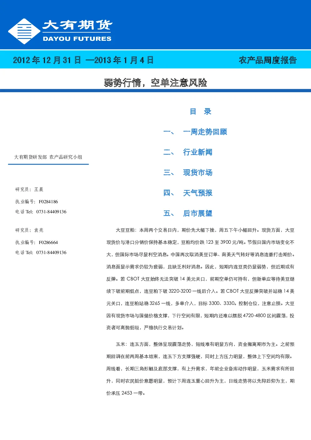 报告封面