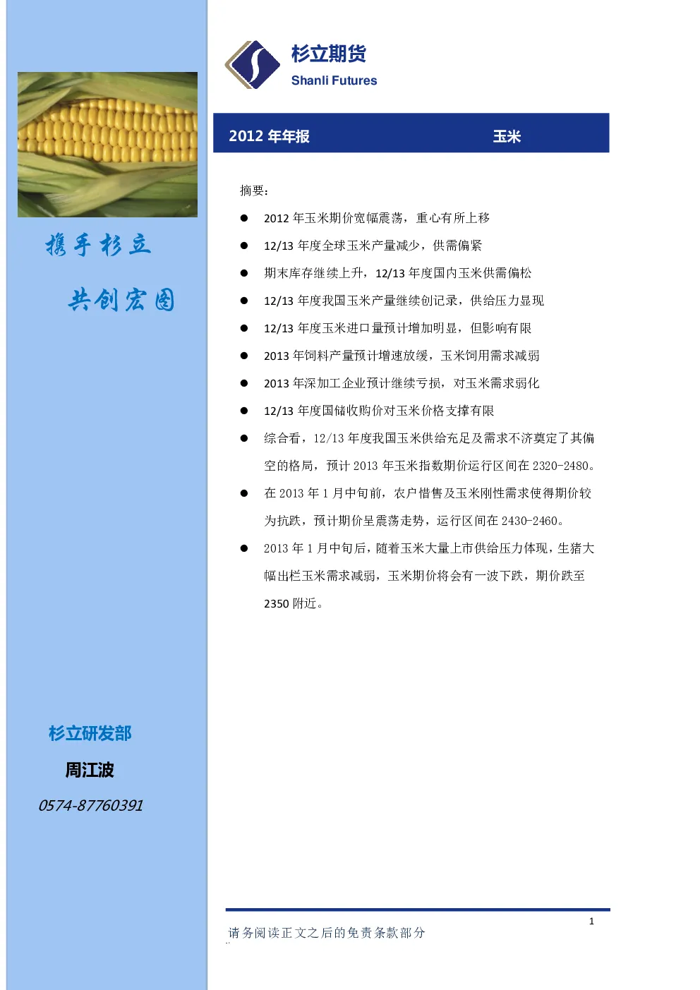 报告封面