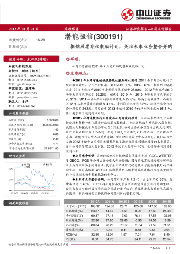 撤销股票期权激励计划，关注未来业务整合并购