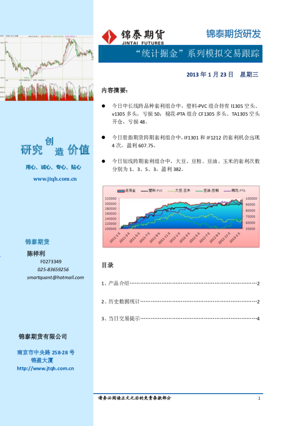 "统计掘金"系列模拟交易跟踪
