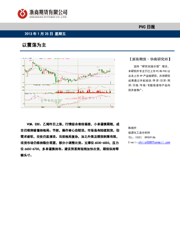 PVC日报：以震荡为主