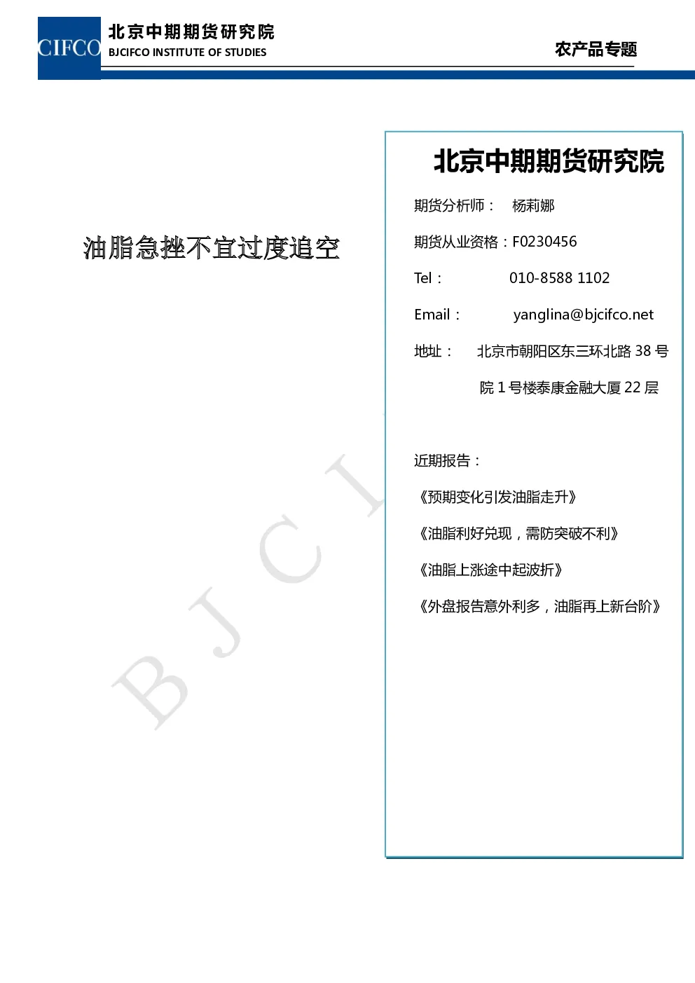 报告封面
